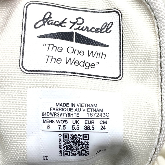 Converse Jack Purcell Low Top Canvas Khaki Women Sneakers Custom 167243C-GRWTOFF - Picture 9 of 11